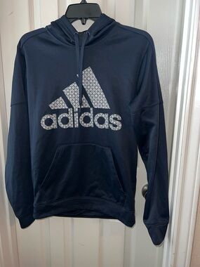 adidas Navy Blue Logo Pullover Hoodie